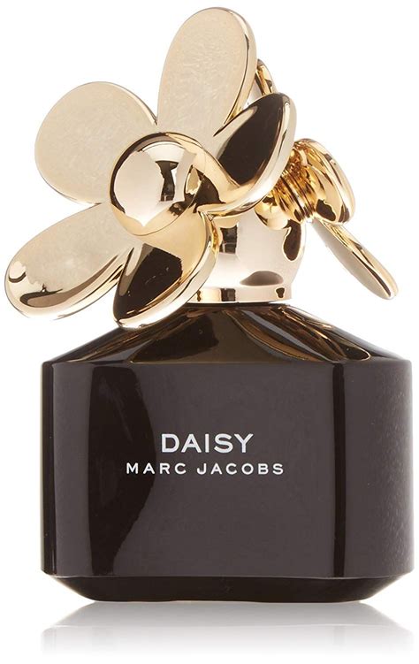 daisy perfume in black bottle.